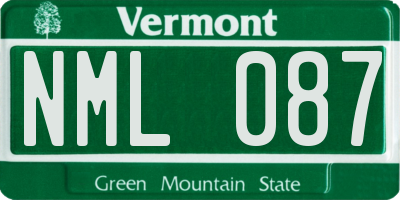VT license plate NML087