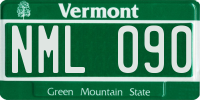 VT license plate NML090