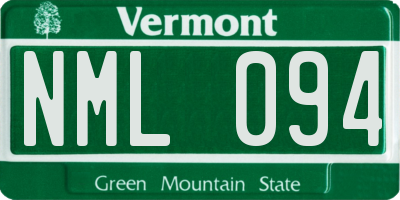 VT license plate NML094