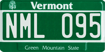 VT license plate NML095
