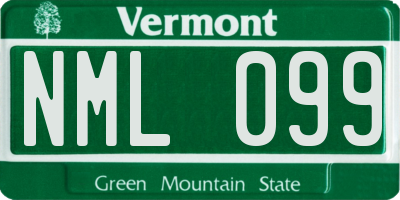 VT license plate NML099