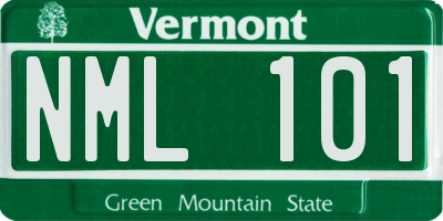 VT license plate NML101