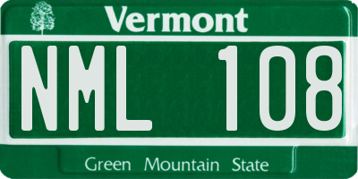 VT license plate NML108