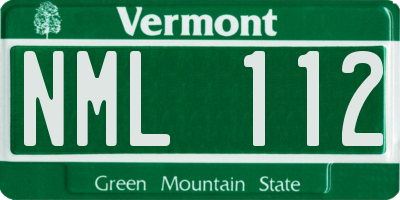 VT license plate NML112