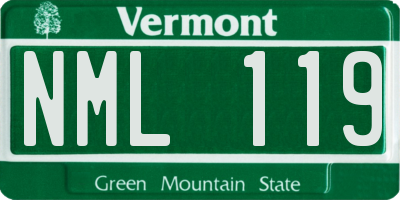 VT license plate NML119