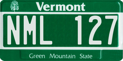 VT license plate NML127