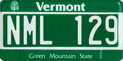 VT license plate NML129