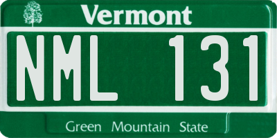 VT license plate NML131