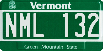VT license plate NML132
