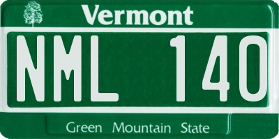 VT license plate NML140