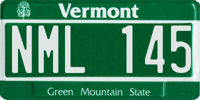 VT license plate NML145