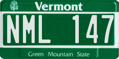 VT license plate NML147