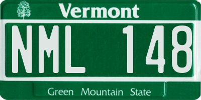 VT license plate NML148