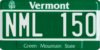 VT license plate NML150