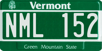 VT license plate NML152