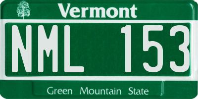 VT license plate NML153