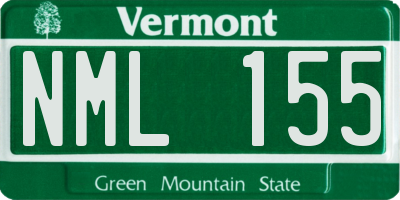VT license plate NML155