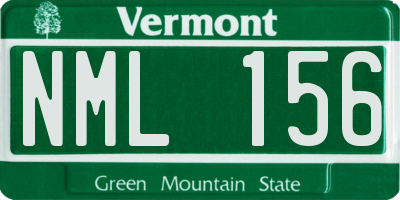 VT license plate NML156