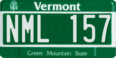 VT license plate NML157