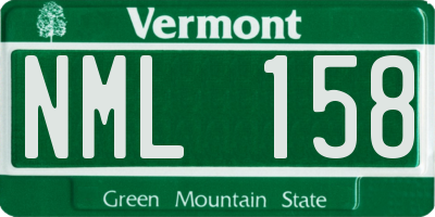 VT license plate NML158