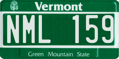 VT license plate NML159