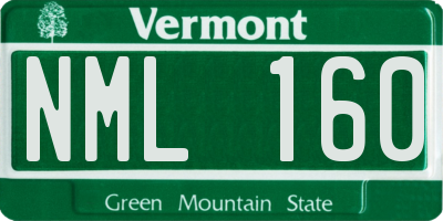 VT license plate NML160