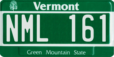 VT license plate NML161