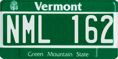 VT license plate NML162