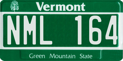 VT license plate NML164