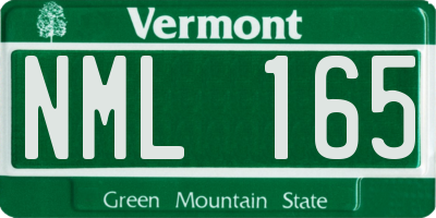 VT license plate NML165
