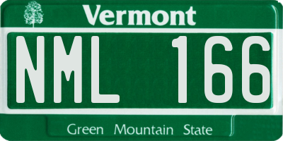 VT license plate NML166