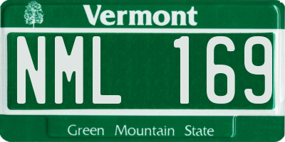 VT license plate NML169