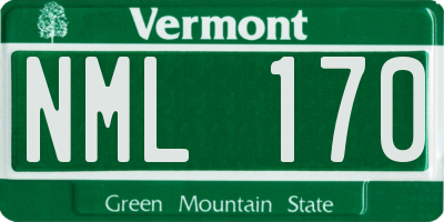 VT license plate NML170