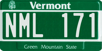 VT license plate NML171