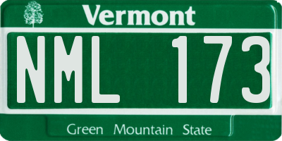 VT license plate NML173