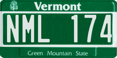 VT license plate NML174