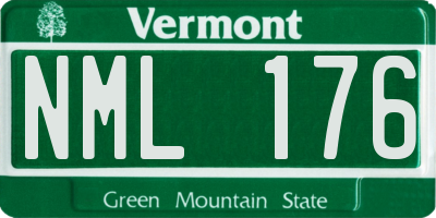 VT license plate NML176