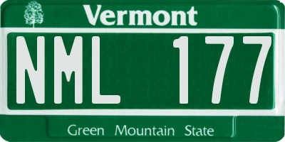 VT license plate NML177