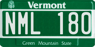 VT license plate NML180