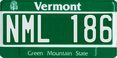 VT license plate NML186