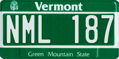 VT license plate NML187
