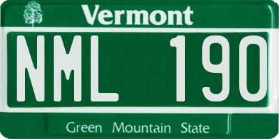 VT license plate NML190