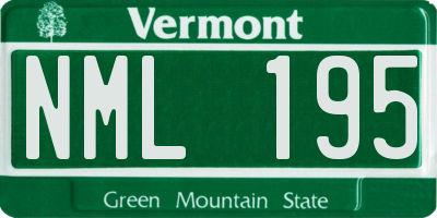 VT license plate NML195