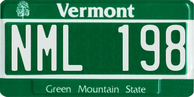 VT license plate NML198