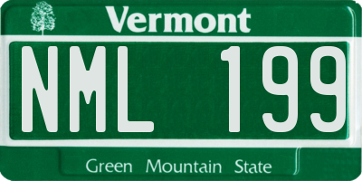 VT license plate NML199