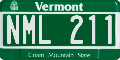 VT license plate NML211