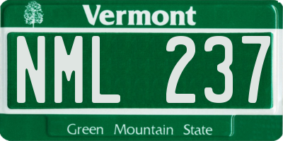 VT license plate NML237