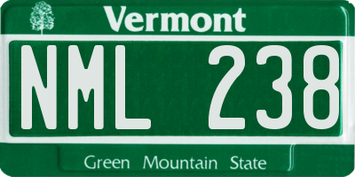 VT license plate NML238