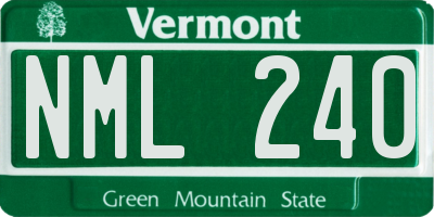 VT license plate NML240