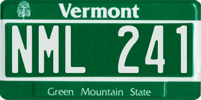 VT license plate NML241
